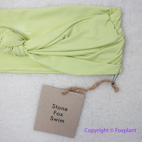 NEW Stone Fox Swim x Free‎ People lele knotted bandeau bikini top, size M - Picture 4 of 9